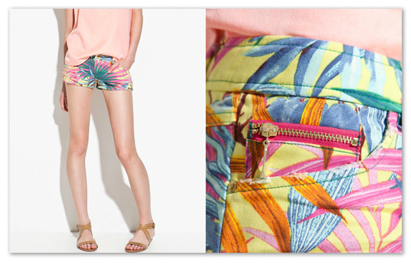 pasion floral shorts