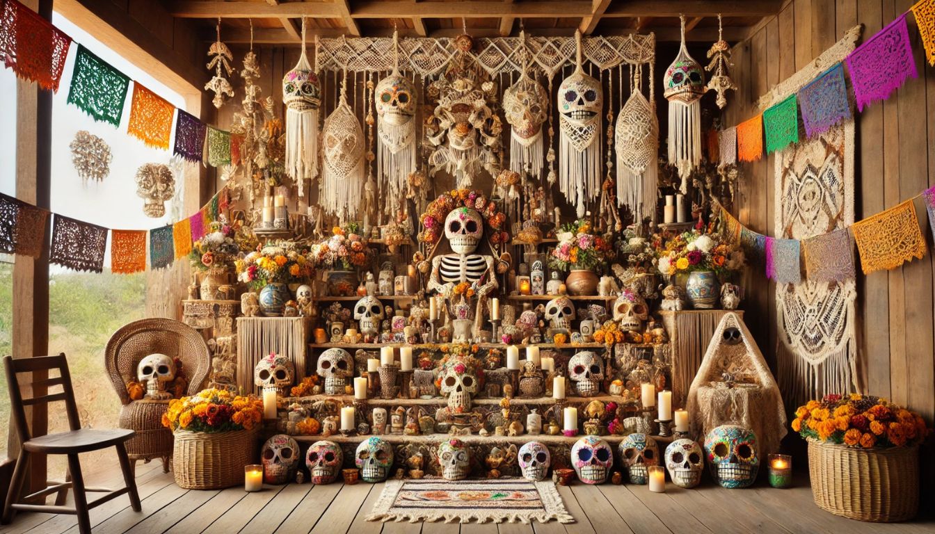 Altar Muertos Macramé