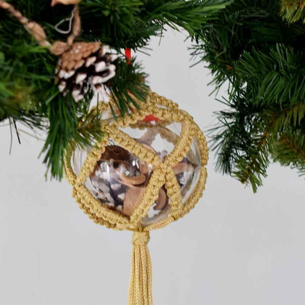 Bola Navidad Macramé